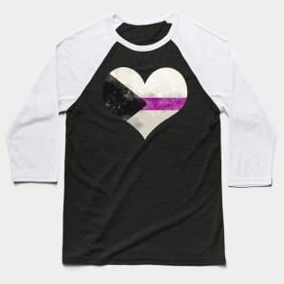 Demi Pride Heart - Watercolor Baseball T-Shirt